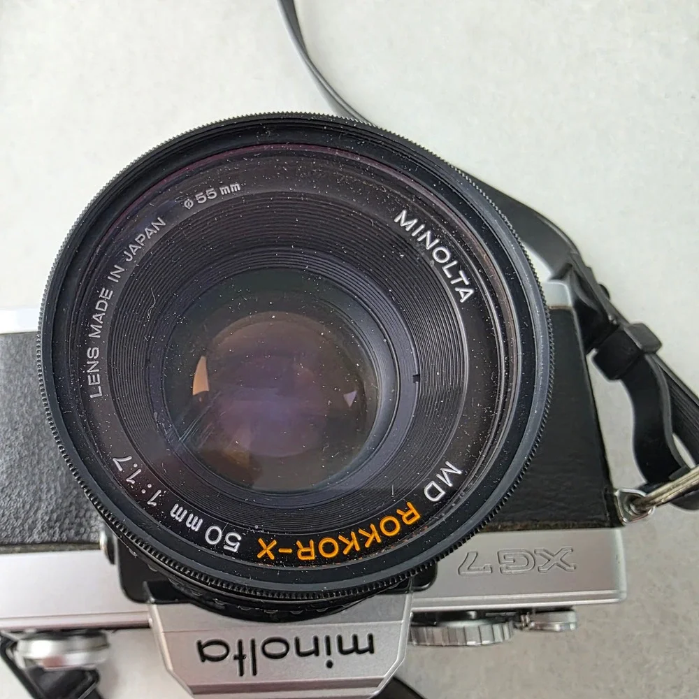 Minolta XG-7 35mm SLR Film Camera MD Rokkor-X 50mm f/1.7 Lens Tested